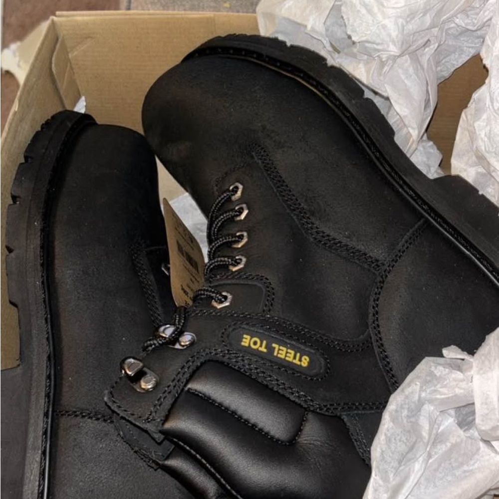 Brahma Black Steel Toe Men's Shoes